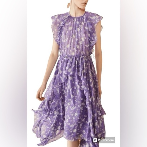 Ulla Johnson Caterina Dress - Iris 100% Silk Size 6 - Picture 1 of 13
